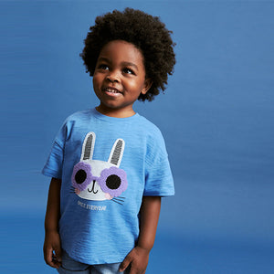 Blue Bunny Short Sleeve 100% Cotton T-Shirt (3mths-5-6yrs)