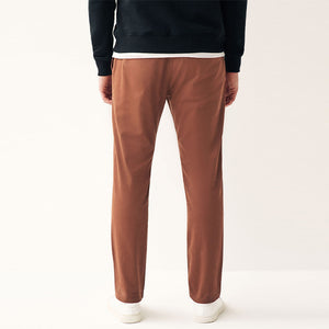 Rust Brown Stretch Chino Trousers