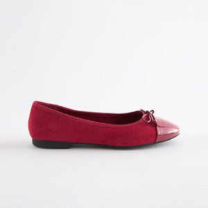 Red Toe Cap Forever Comfort® Ballerinas Shoes