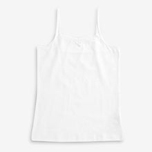 Load image into Gallery viewer, White 5 Pack Strappy Cami Vests  (1.5-12YRS)
