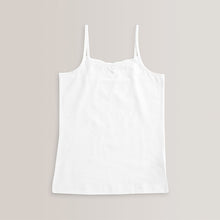 Load image into Gallery viewer, White Strappy Cami Vests 5 Pack (3-12yrs)
