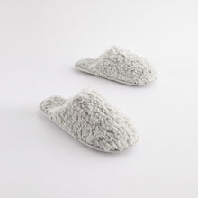 Load image into Gallery viewer, Grey Faux Fur Cosy Mule Slippers
