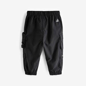 Black Multi Pocket Cargo Trousers (3mths-6yrs)