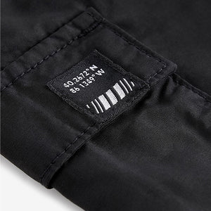 Black Multi Pocket Cargo Trousers (3mths-6yrs)