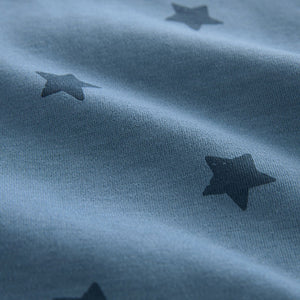 Blue/White Stars Snuggle 100% Cotton Pyjamas 3 Pack (9mths-6yrs)