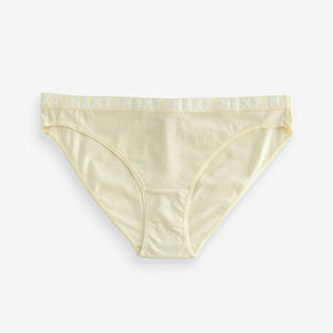 Pastel Colours High Leg Cotton Rich Logo Knickers 4 Pack