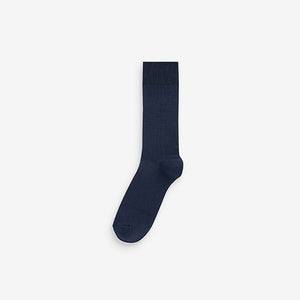 Blue /Navy Embroidered Socks