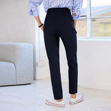 Load image into Gallery viewer, Navy Tailored Stretch Slim Trousers

