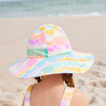 Load image into Gallery viewer, Multi Scallop Rainbow Swim Hat
