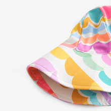 Load image into Gallery viewer, Multi Scallop Rainbow Swim Hat
