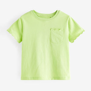 Green Short Sleeve Scallop T-Shirt (3mths-6yrs)