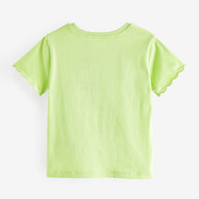 Load image into Gallery viewer, Green Short Sleeve Scallop T-Shirt (3mths-6yrs)
