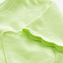 Load image into Gallery viewer, Green Short Sleeve Scallop T-Shirt (3mths-6yrs)
