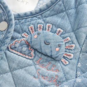 Mid Blue Denim Quilted Character Jacket (3mths-5-6yrs)