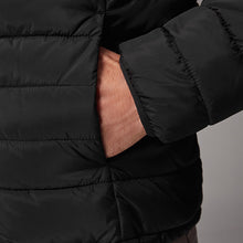 Load image into Gallery viewer, Black Shower Resistant Lightweight Hooded Puffer Coat Jacket
