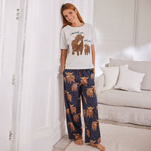 Load image into Gallery viewer, Ecru Hamish Short Sleeve 100% Cotton Pyjamas
