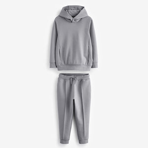 Grey 2pc Smart Hoodie & Jogger Set (4-12yrs)