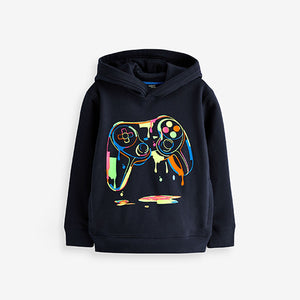 Blue Gaming Controller Graphic Hoodie (3-12yrs)