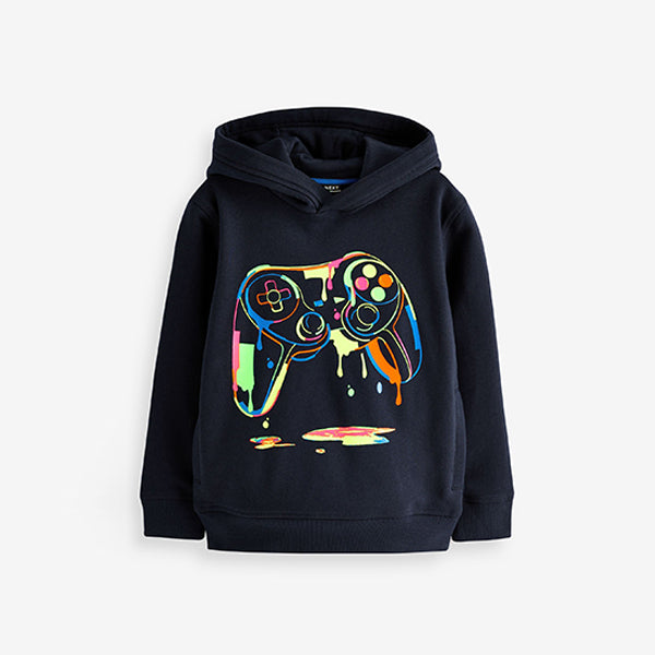 Blue Gaming Controller Graphic Hoodie (3-12yrs)