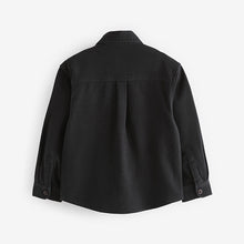 Load image into Gallery viewer, Black Plain 100% Cotton Overshirt (3-12yrs)
