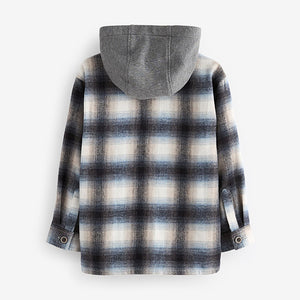Mono Check Hooded Overshirt (3-12yrs)