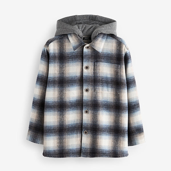 Mono Check Hooded Overshirt (3-12yrs)
