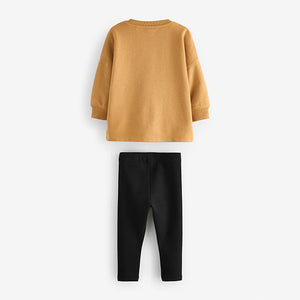 Ochre Yellow Long Sleeve Top and Leggings Set (6mths-6yrs)