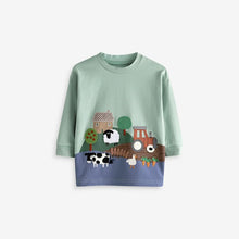 Load image into Gallery viewer, Green Farm 100% Cotton Long Sleeve Character T-Shirt (3mths-6yrs)
