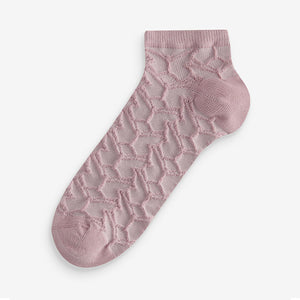 Pastel Butterfly Trainer Socks 4 Pack