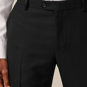 Black Slim Fit Textured Suit Trousers