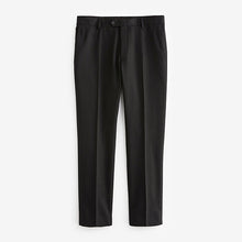 Load image into Gallery viewer, Black Slim Fit Textured Suit Trousers
