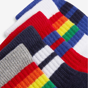 Bright 5 Pack Cotton Rich Sport Socks