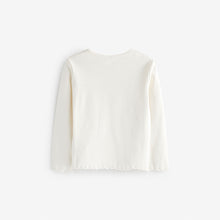 Load image into Gallery viewer, Ecru White Long Sleeve Rib T-Shirt (3mths-6yrs)
