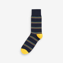 Load image into Gallery viewer, Blue Stripe Pattern Socks 5 Pack
