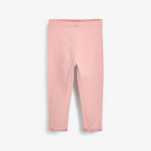 Load image into Gallery viewer, Pale Pink Lace Trim Leggings (3mths-5yrs)
