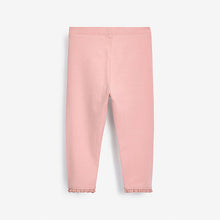 Load image into Gallery viewer, Pale Pink Lace Trim Leggings (3mths-5yrs)
