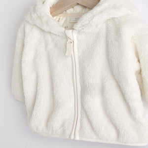 Ecru Baby Cosy Fleece Jacket (0mths-18mths)