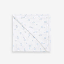 Load image into Gallery viewer, Blue Elephant Baby Muslin Cloths 4 Packs
