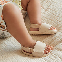 Load image into Gallery viewer, Neutral Beige Baby Slider Sandals
