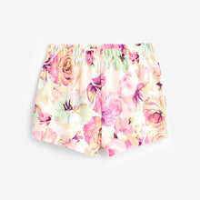 Load image into Gallery viewer, Pink/ Yellow Floral 3 Pack Short 100% Cotton Pyjamas
