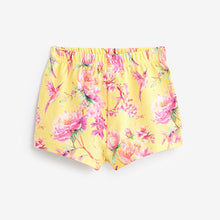Load image into Gallery viewer, Pink/ Yellow Floral 3 Pack Short 100% Cotton Pyjamas
