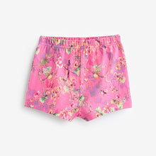 Load image into Gallery viewer, Pink/ Yellow Floral 3 Pack Short 100% Cotton Pyjamas
