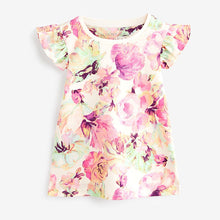 Load image into Gallery viewer, Pink/ Yellow Floral 3 Pack Short 100% Cotton Pyjamas
