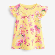 Load image into Gallery viewer, Pink/ Yellow Floral 3 Pack Short 100% Cotton Pyjamas
