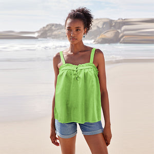 Lime Green Sleeveless Cami Top