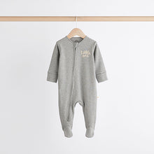 Load image into Gallery viewer, Neutral Milk Club Baby Two Way Zip 100% Cotton Sleepsuits 3 Pack (0mths-2yrs)
