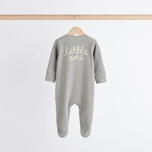 Neutral Milk Club Baby Two Way Zip 100% Cotton Sleepsuits 3 Pack (0mths-2yrs)