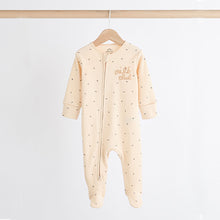 Load image into Gallery viewer, Neutral Milk Club Baby Two Way Zip 100% Cotton Sleepsuits 3 Pack (0mths-2yrs)
