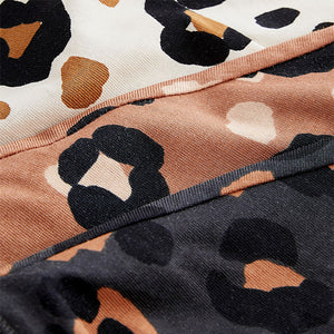 Brown/Cream Short 100% Cotton Pyjamas 3 Pack