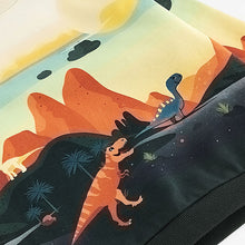 Load image into Gallery viewer, Orange/Cream Dinosaur Character Scene Crew Neck 100% Cotton Sweatshirt (3mths-6yrs)
